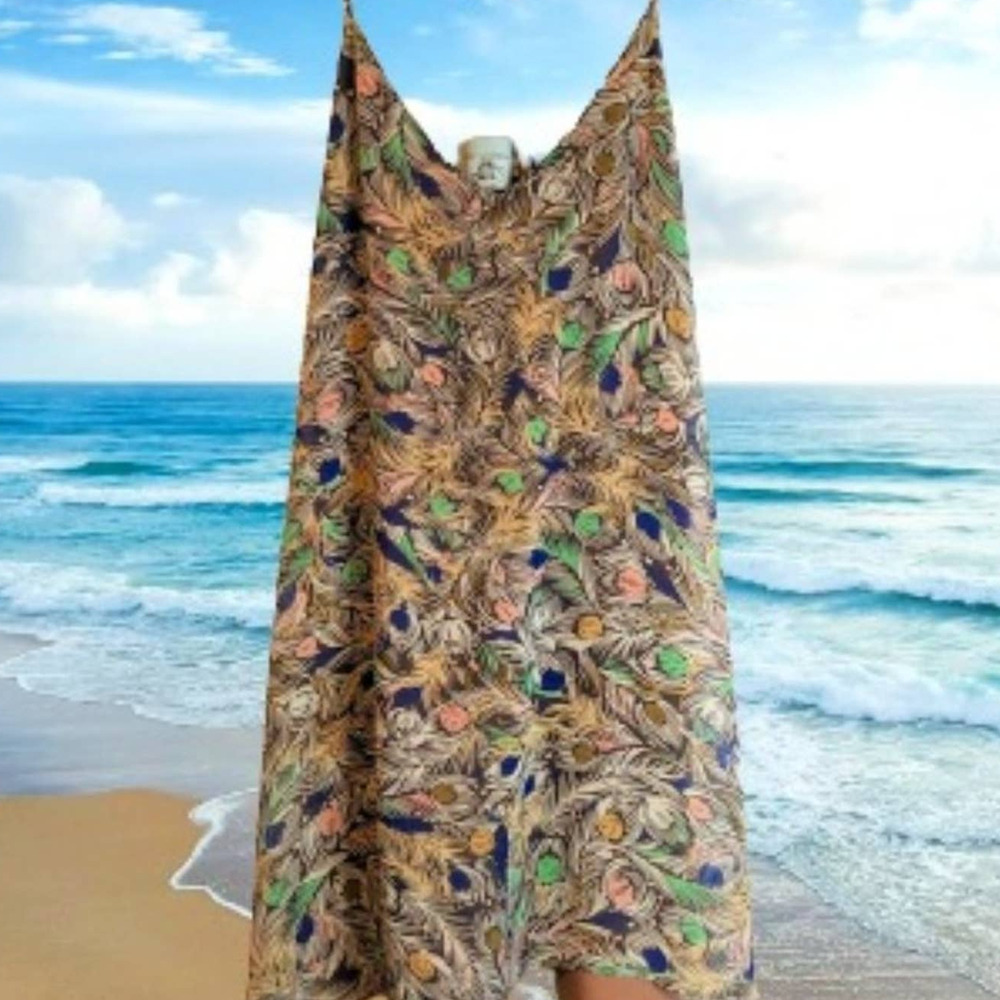 Judith March  medium halter dress. Beautiful fall dress. quality. Multi color